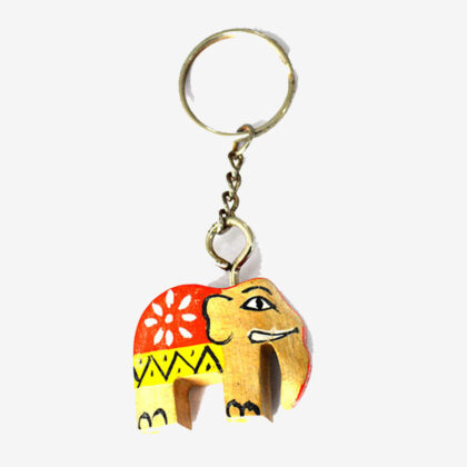 Key Tag Elephant 3D Carving 1 (Red Yellow) for Sale - eKade.lk