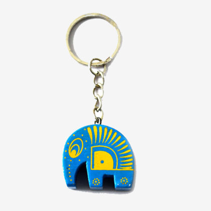Key Tag Elephant 3D Carving Blue Colour for Sale - eKade.lk