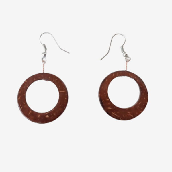 Homemade Coconut Shell Earrings Design-2 for Sale - eKade.lk