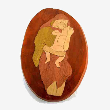 Mother With Her Baby – Wood Carving for Sale - eKade.lk