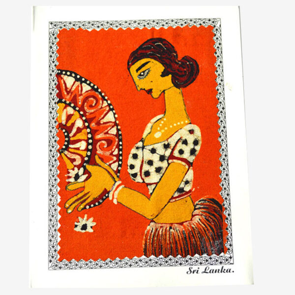 Batik Greeting Card (Countryside Woman) for Sale - eKade.lk