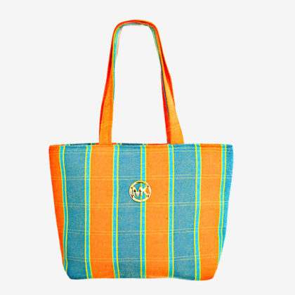 Ladies Hand Bag (Blue & Orange Colour) for Sale - eKade.lk